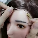 MD DOLL ウィッグ 本物の人毛の植毛