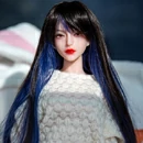 Qita Doll ウィッグ 頭部植毛-ブラック