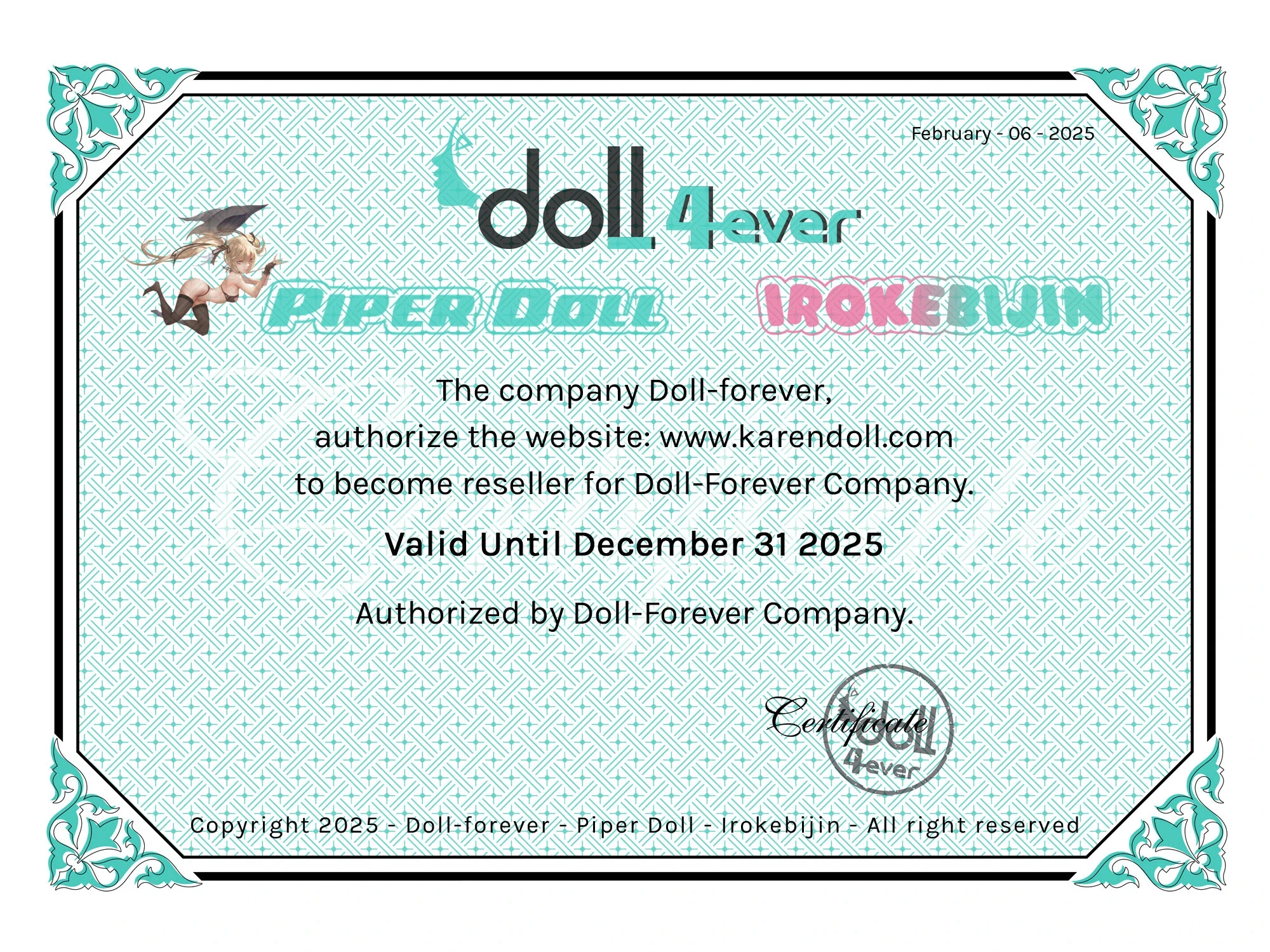 Irokebijin&Piperdollとの契約書
