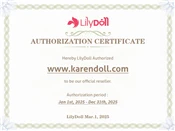 LILYDOLL 認証書