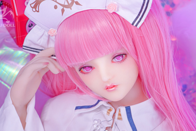 ピンク瞳アニメ人形