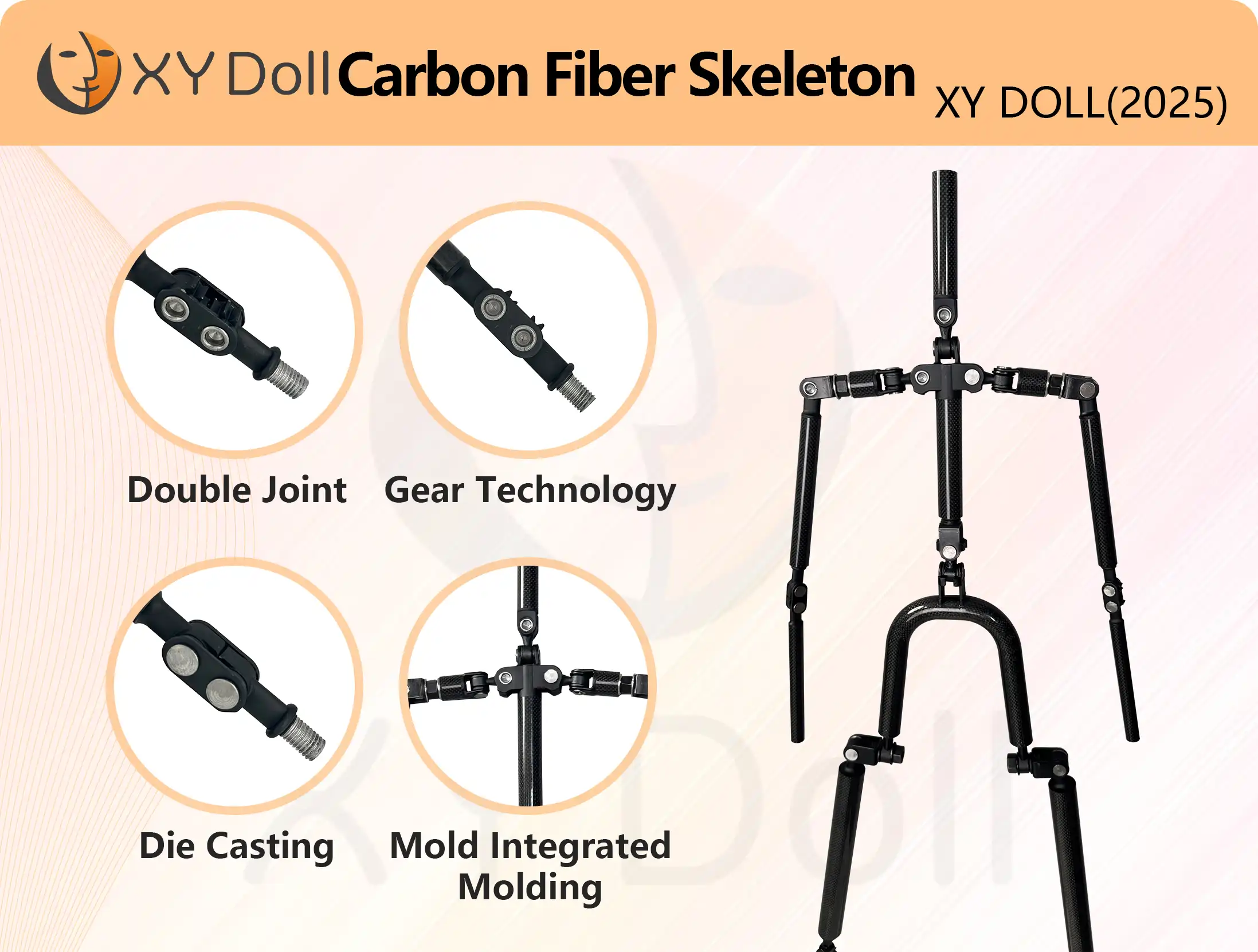 XY DOLL カーボンファイバー骨格 CFS