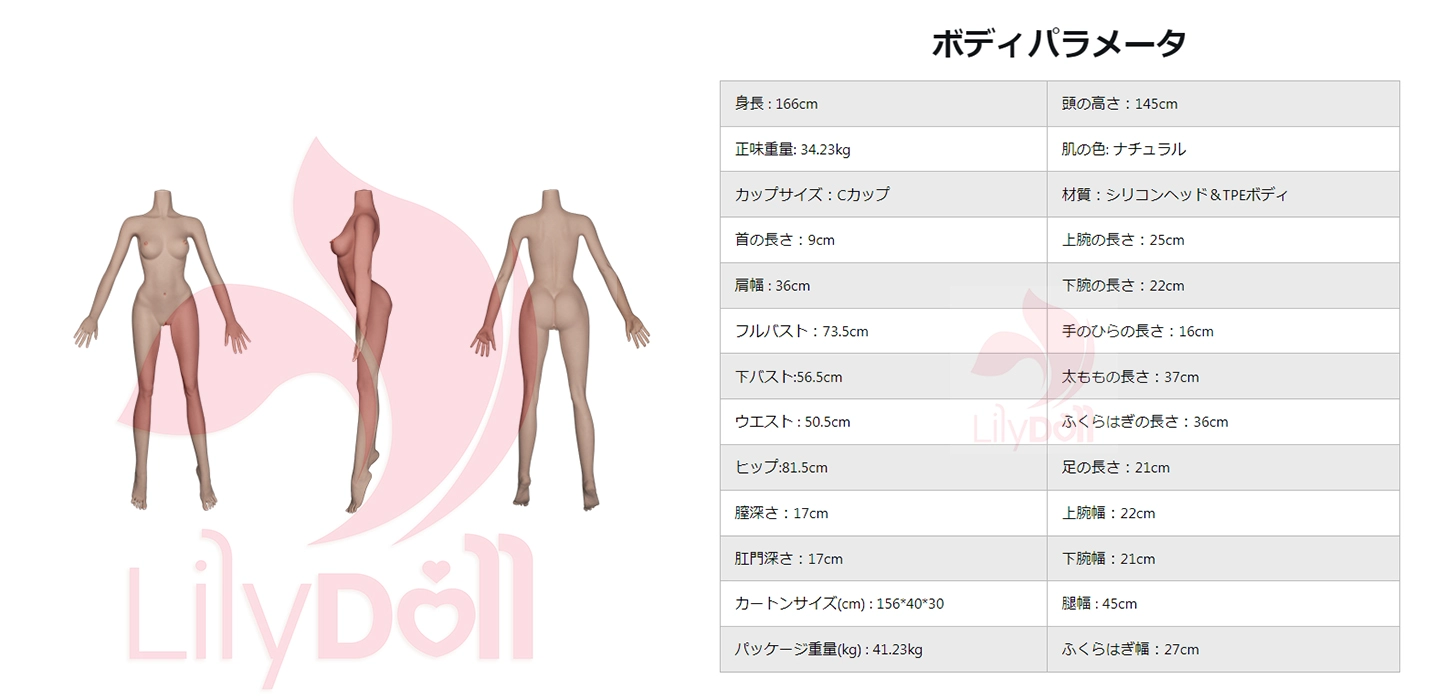 166cm ドール 画像 lilydoll